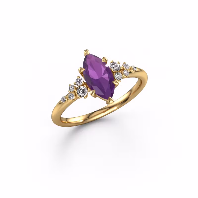 Ring Royce MRQ 585 gold amethyst 10x5 mm