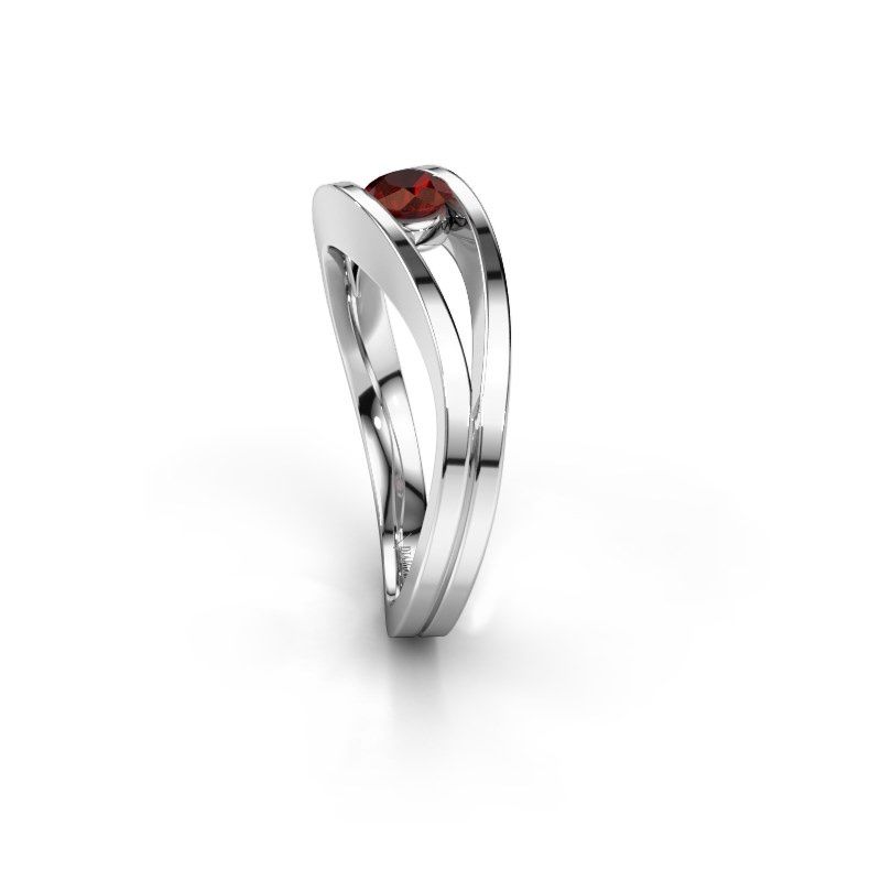 Image of Ring Sigrid 1<br/>950 platinum<br/>Garnet 4 mm