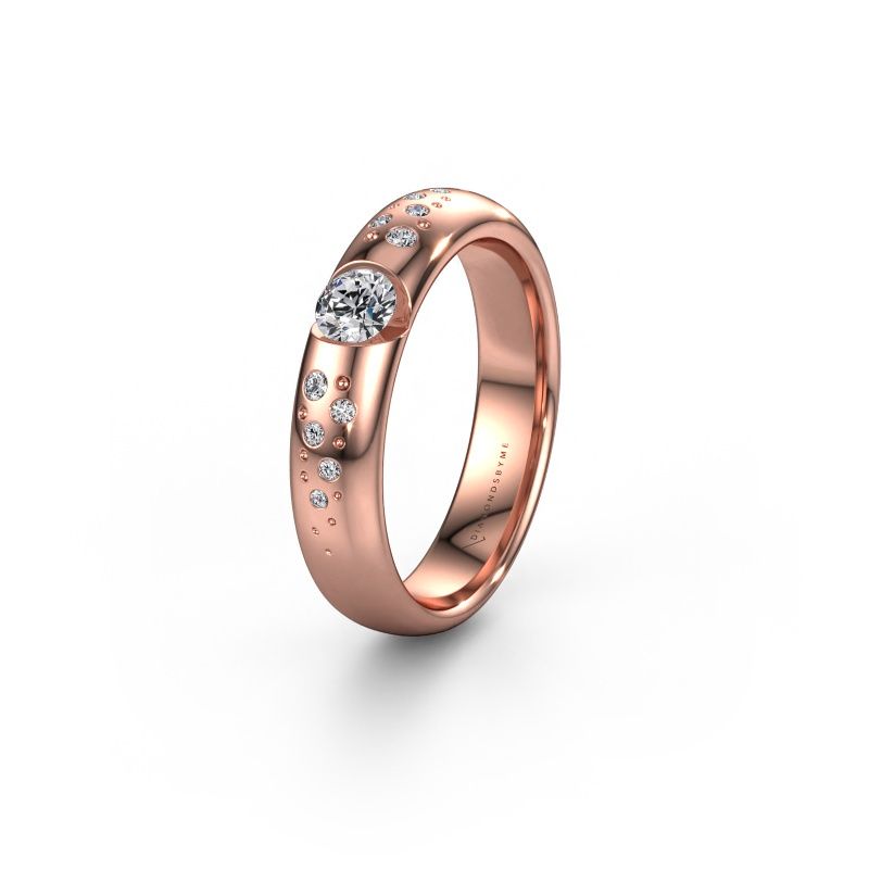 Alliance WH2104L34A 585 or rose diamant synthétique ±4,5 x 1,7 mm
