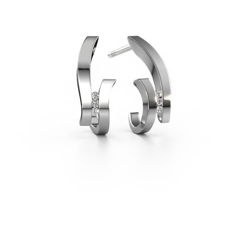 Earrings Juliette 585 white gold diamond 0.09 crt