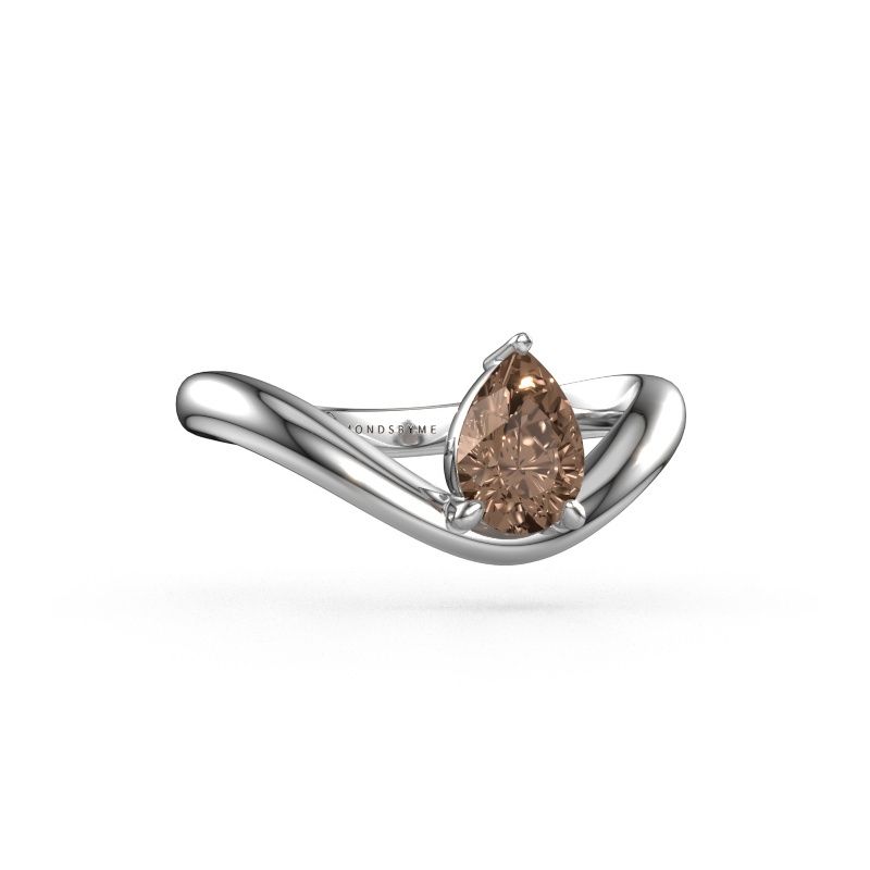 Verlobungsring Femke PER 950 Platin Braun Diamant 0.65 crt