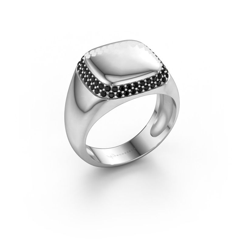 Men's ring Pascal 585 white gold black diamond 0.576 crt