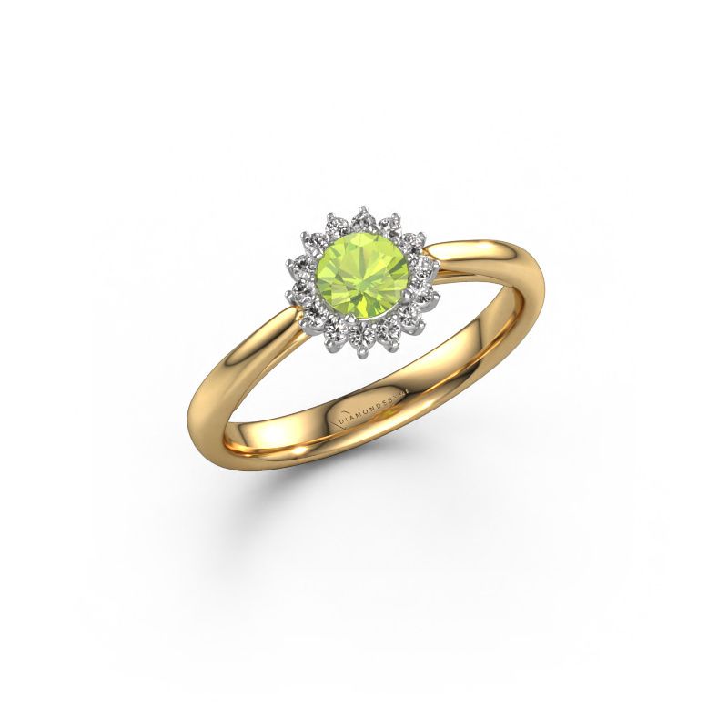 Engagement ring Tilly RND 1 585 gold peridot 4.2 mm