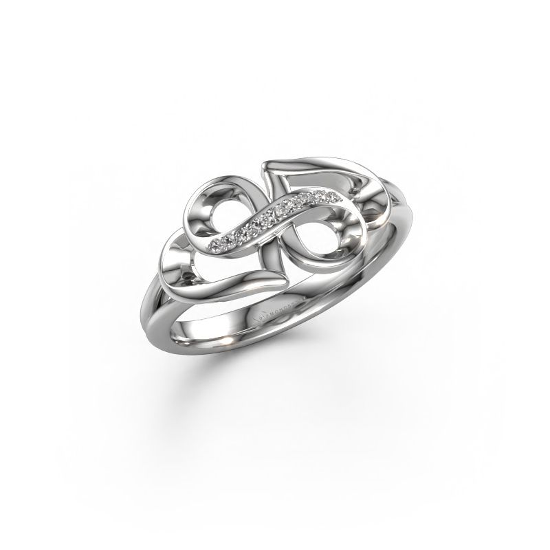 Ring Rowie 950 Platin Zirkonia 0.9 mm