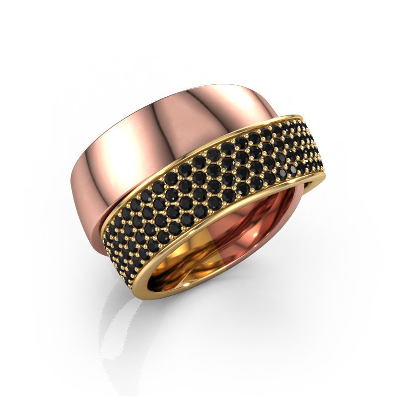Ring Danna 585 rose gold black diamond 1.71 crt