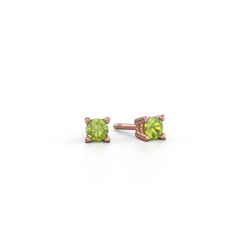 Ohrsteckers Cather 585 Roségold Peridot 4 mm