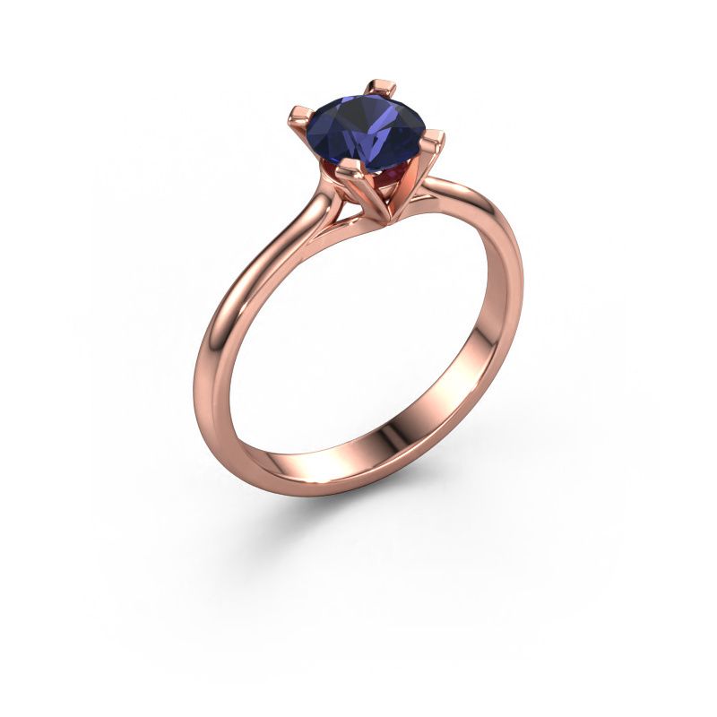Verlobungsring Isa 1 585 Roségold Saphir 5.7 mm
