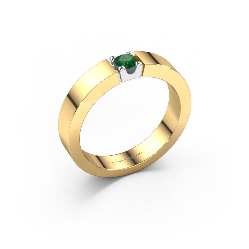 Ring Dana 1 585 gold emerald 3.7 mm