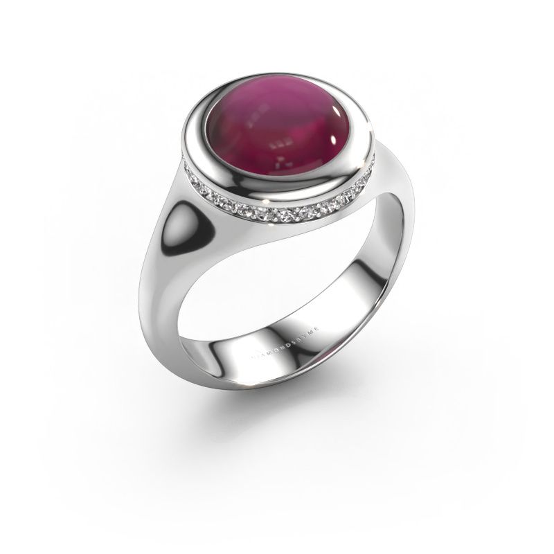 Ring Lesli RND 950 platina rhodoliet 10 mm