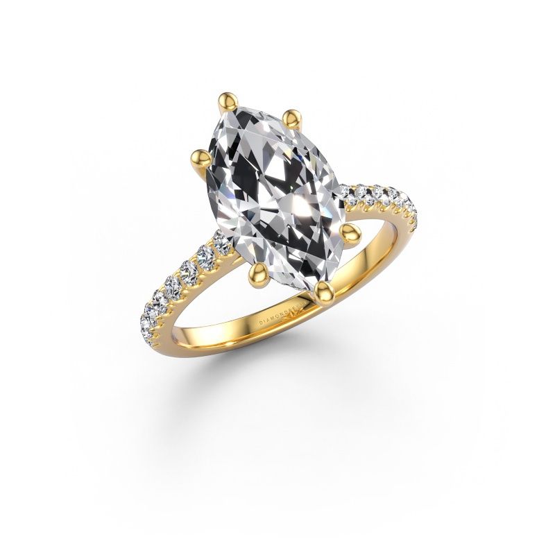 Engagement ring Sophie MRQ 585 gold diamond 3.410 crt
