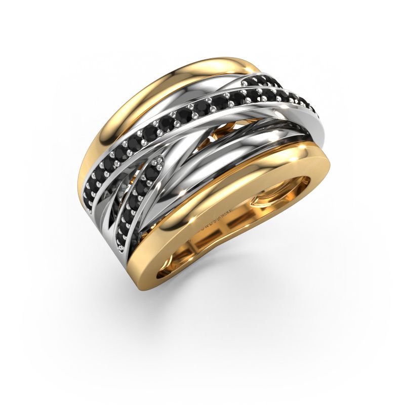 Ring Clair 3 585 goud zwarte diamant 0.594 crt