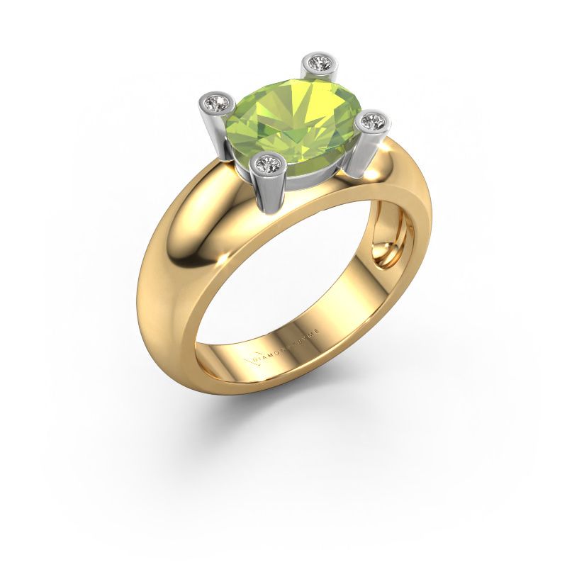 Ring Tamara OVL 585 Gold Peridot 9x7 mm