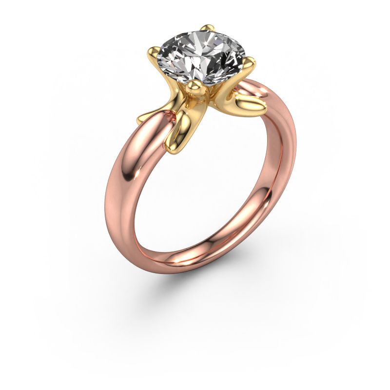 Ring Jodie 585 rose gold lab-grown diamond 2.00 crt