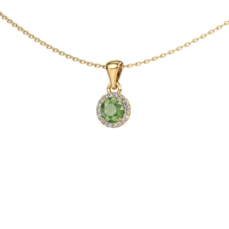 Anhänger Seline rnd 585 Gold Turmalin grün 4.7 mm