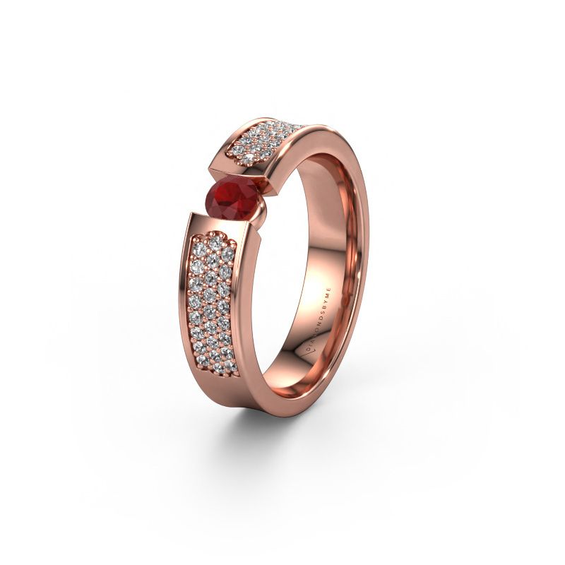 Ehering WH2100L 585 Roségold Rubin ±5x3 mm
