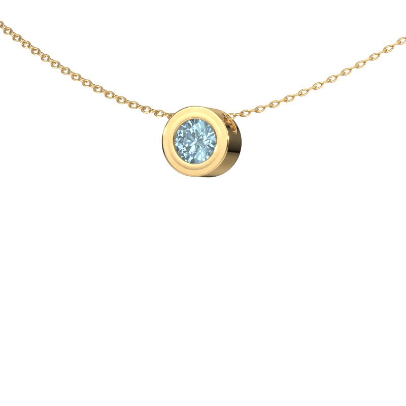 Pendant Ise 585 gold blue lab grown diamond 5 mm