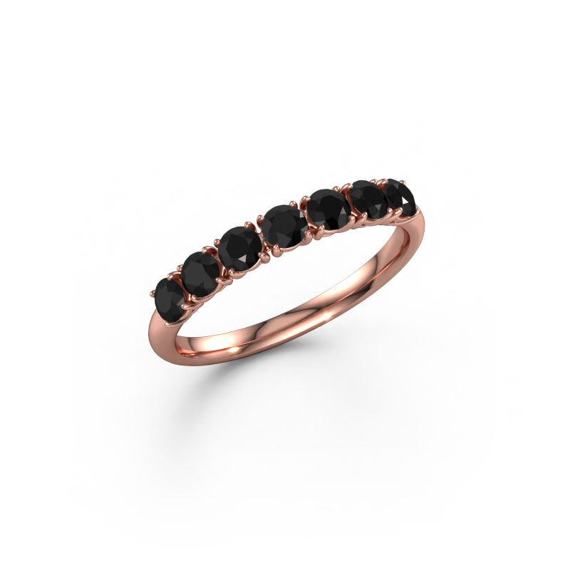 Ring Vivienne Half 585 rosé goud zwarte diamant 0.798 crt