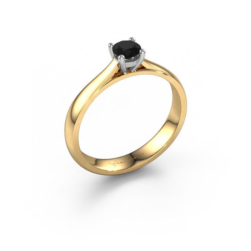 Verlobungsring Sam 585 Gold Schwarz Diamant 0.36 crt