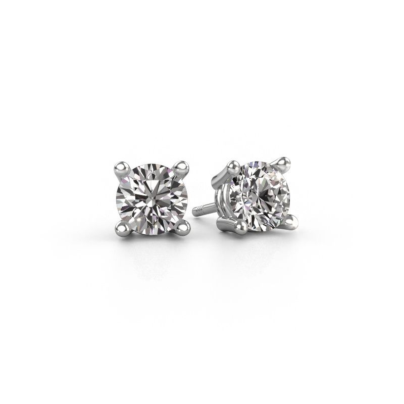Stud earrings Jannette 585 white gold diamond 1.00 crt