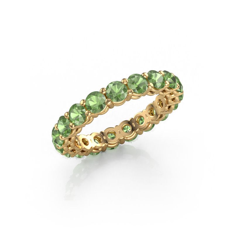 Vorsteckring Michelle full 3.4 585 Gold Turmalin grün 3.4 mm