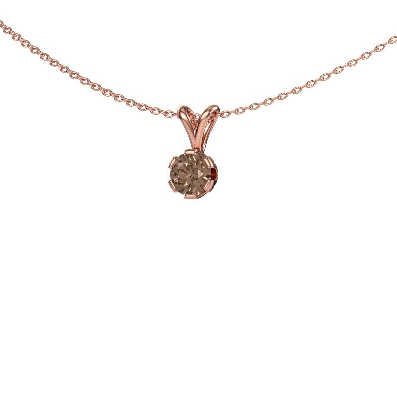 Hanger Julia 585 rosé goud bruine diamant 0.50 crt