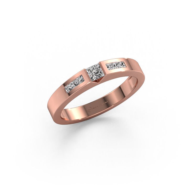 Bague de fiançailles Arlena 2 585 or rose diamant 0.25 crt