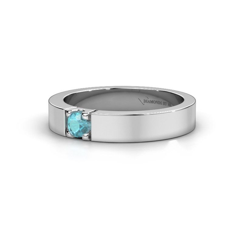 Afbeelding van Ring dana 1<br/>925 zilver<br/>Blauw topaas 3.7 mm