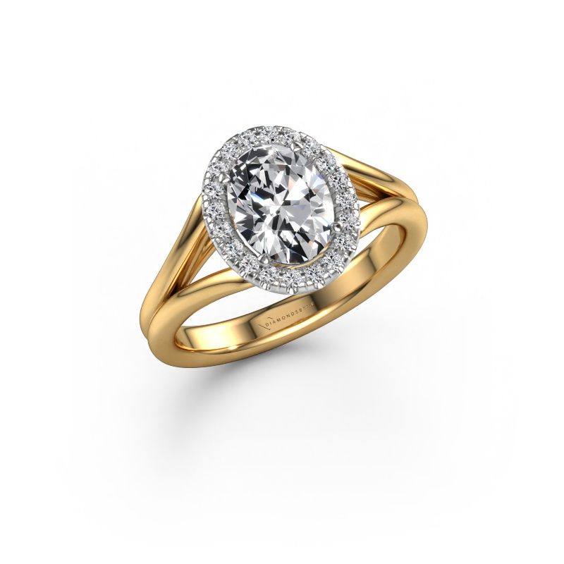 Engagement ring Verla ovl 1 585 gold lab grown diamond 1.25 crt