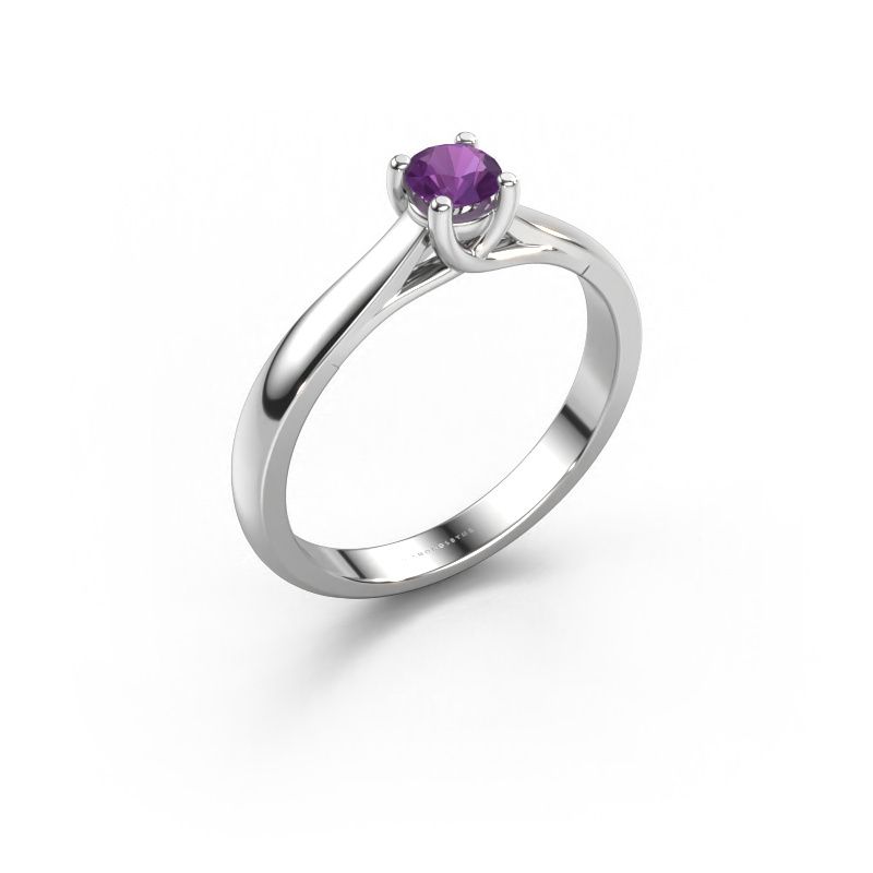 Bague de fiançailles Mia 1 950 platine améthyste 4 mm