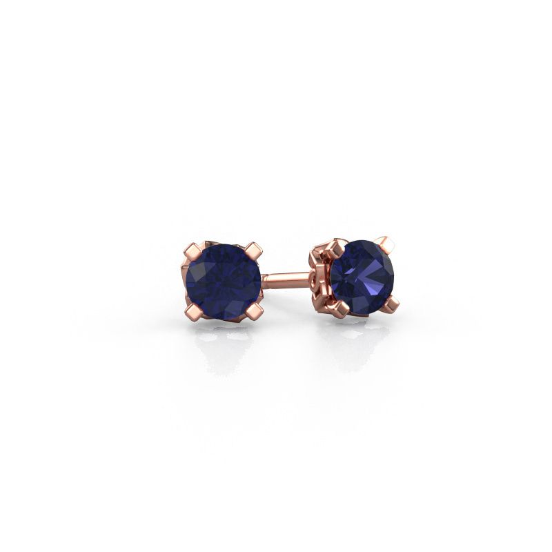 Earrings Ize 585 rose gold sapphire 5 mm