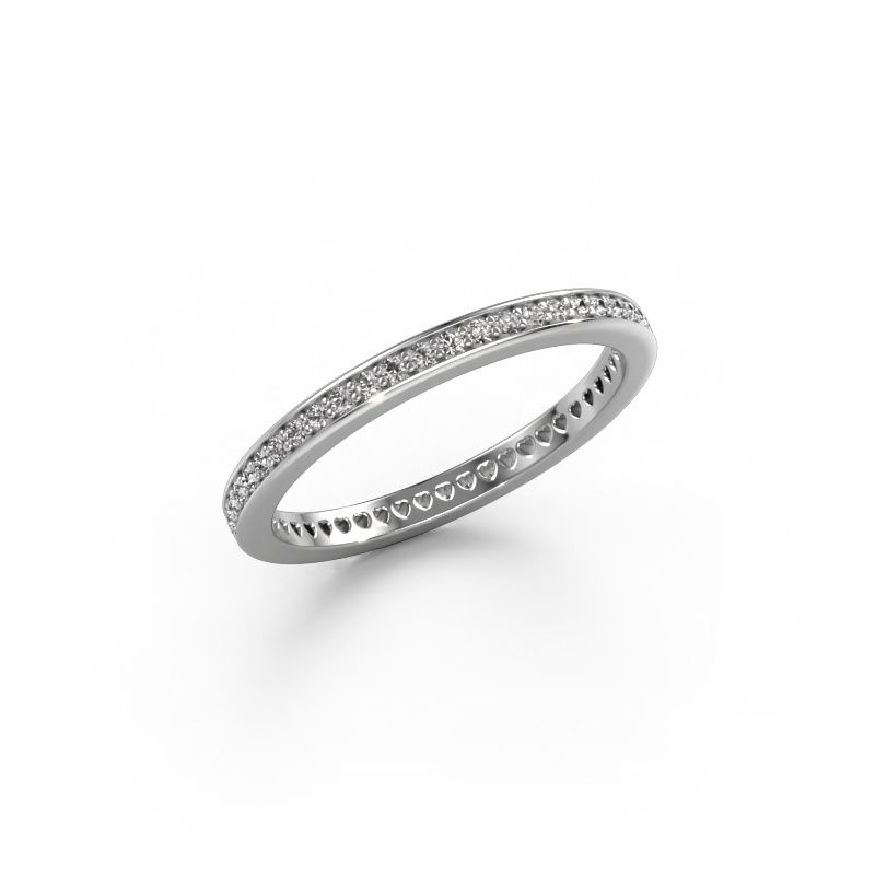 Stackable ring Elvire 1 585 white gold lab grown diamond 0.328 crt