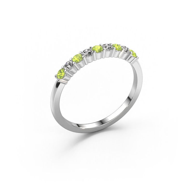 Ring Yasmin 9 585 Weißgold Peridot 2.4 mm