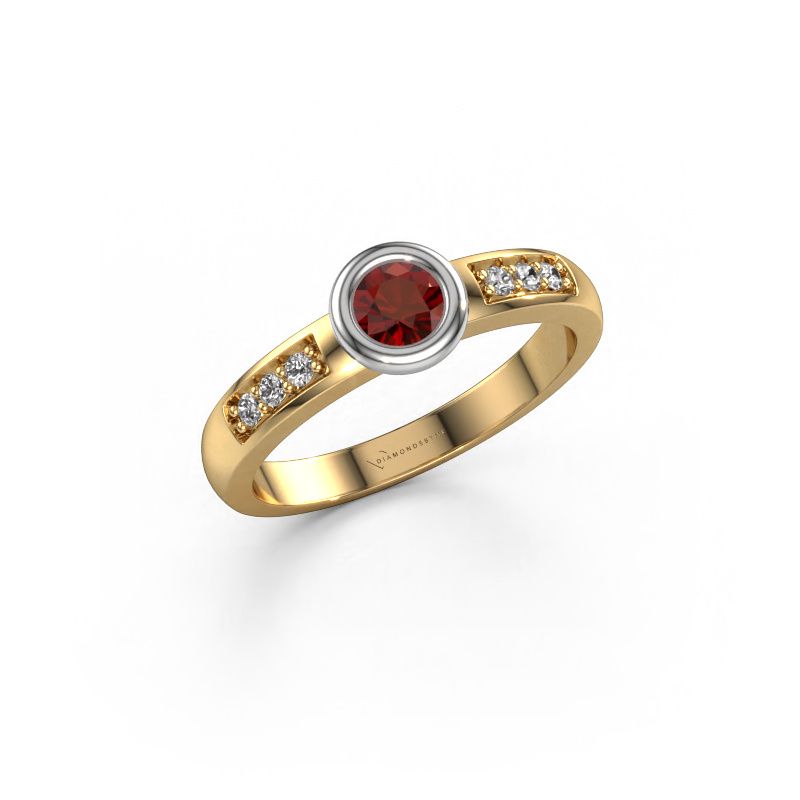 Verlobungsring Lieke 585 Gold Granat 4 mm