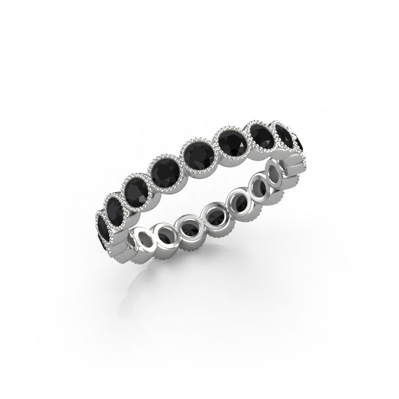 Ring Mariam 0.07 585 witgoud zwarte diamant 1.728 crt
