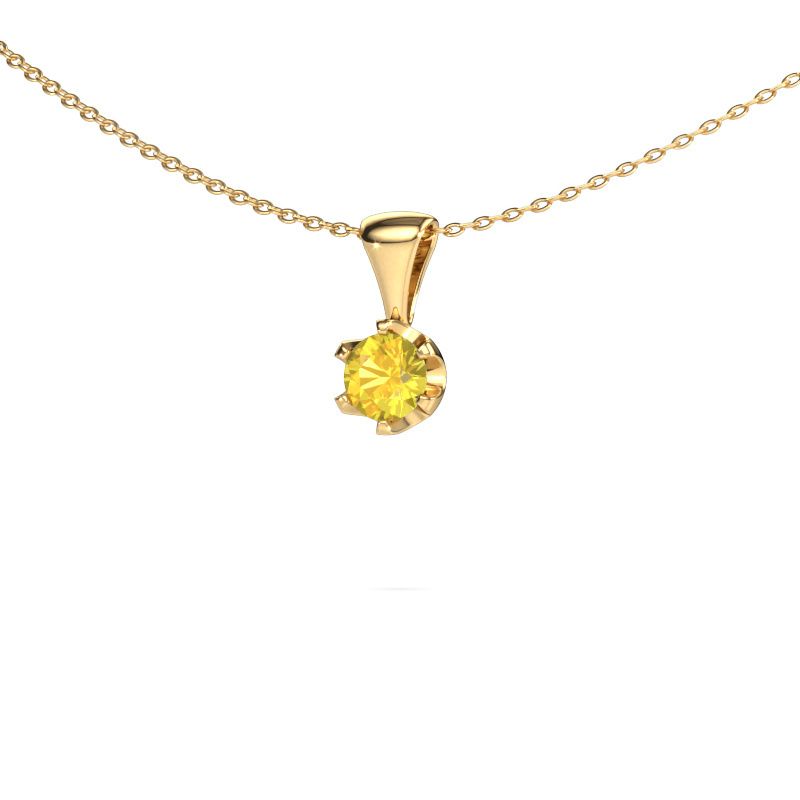 Kette Fran 585 Gold Gelb Saphir 5 mm