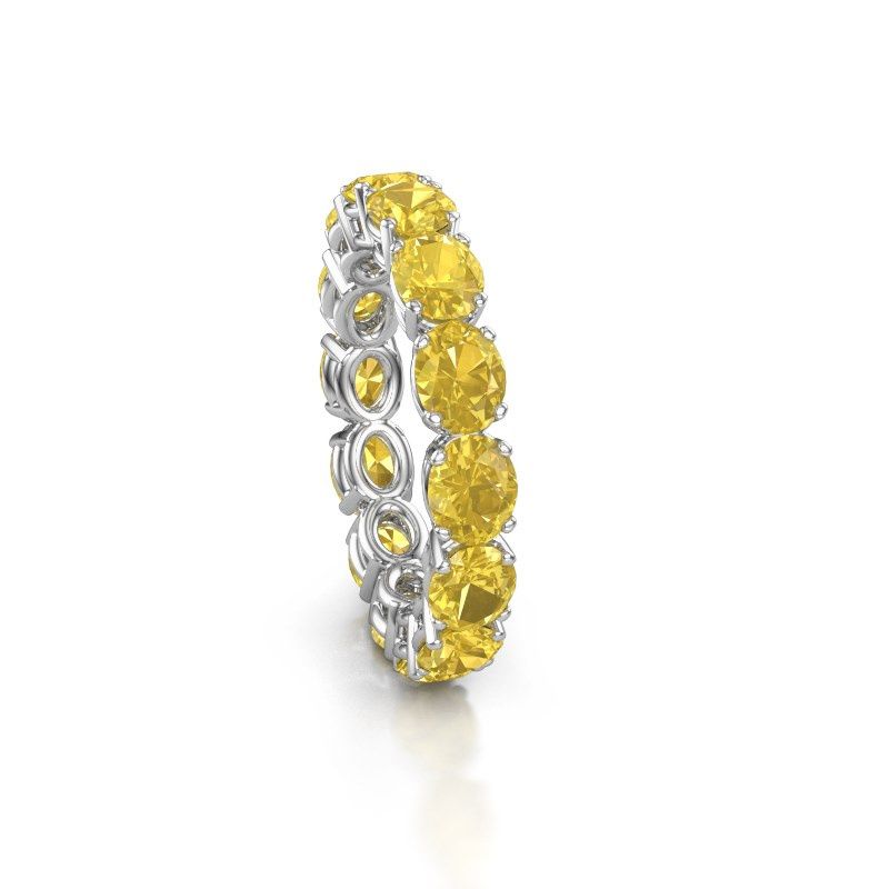 Bild von Ring vivienne ovl 5x4<br/>585 Weißgold<br/>Gelb Saphir 5x4 mm