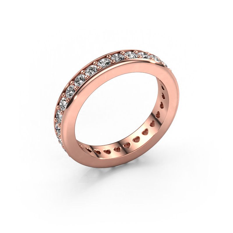 Bague superposable Nienke 585 or rose diamant synthétique 1.26 crt