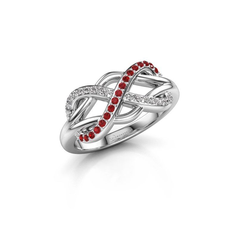 Image of Ring Lizan 585 white gold ruby 1.1 mm