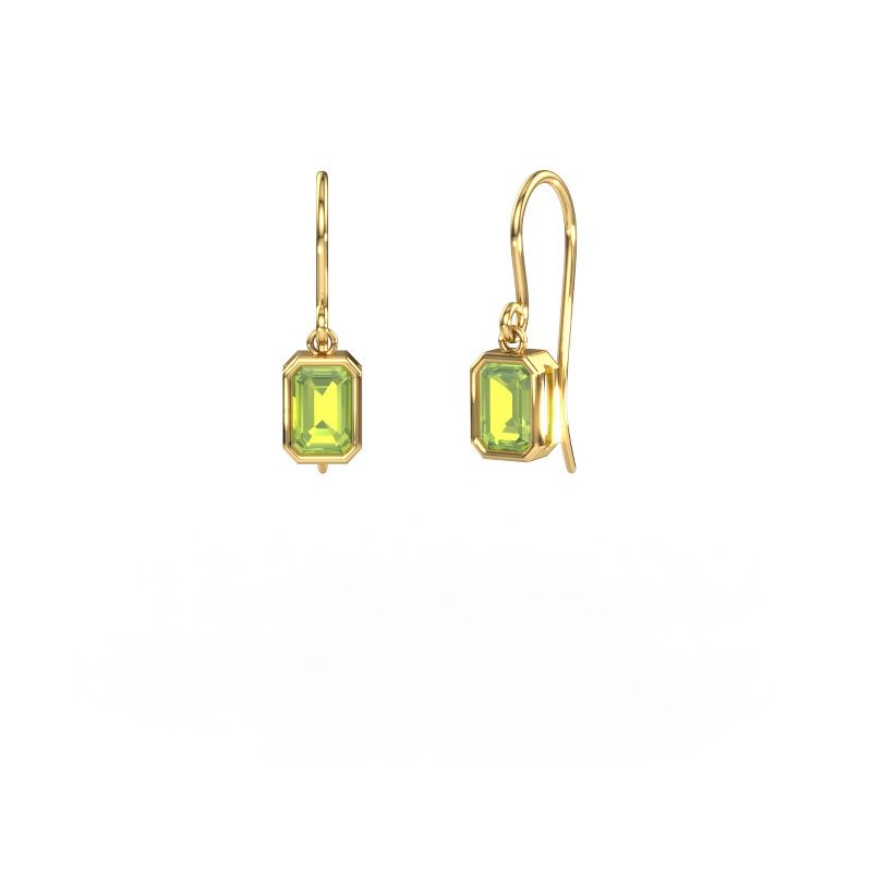 Oorbellen Lavon EME 585 goud peridoot 6x4 mm
