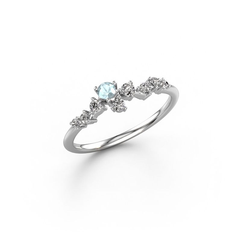 Ring Lexi 950 platinum aquamarine 2.8 mm