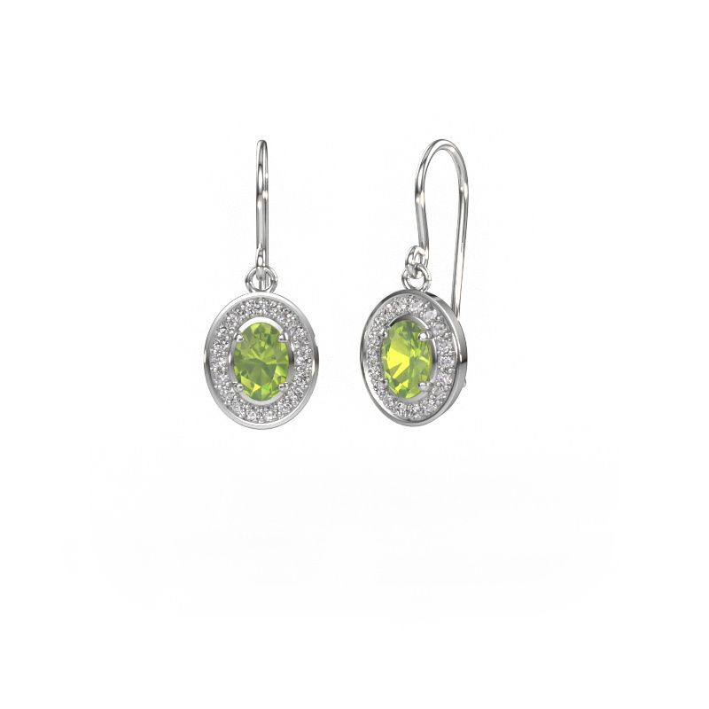 Ohrhänger Layne 1 950 Platin Peridot 6.5x4.5 mm