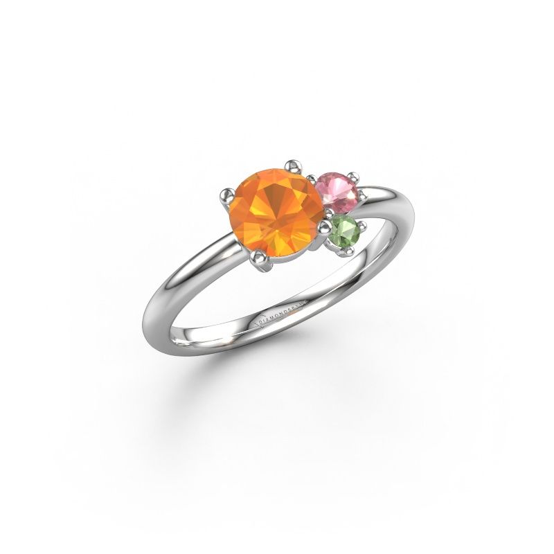 Ring Anouk 585 witgoud citrien 6 mm