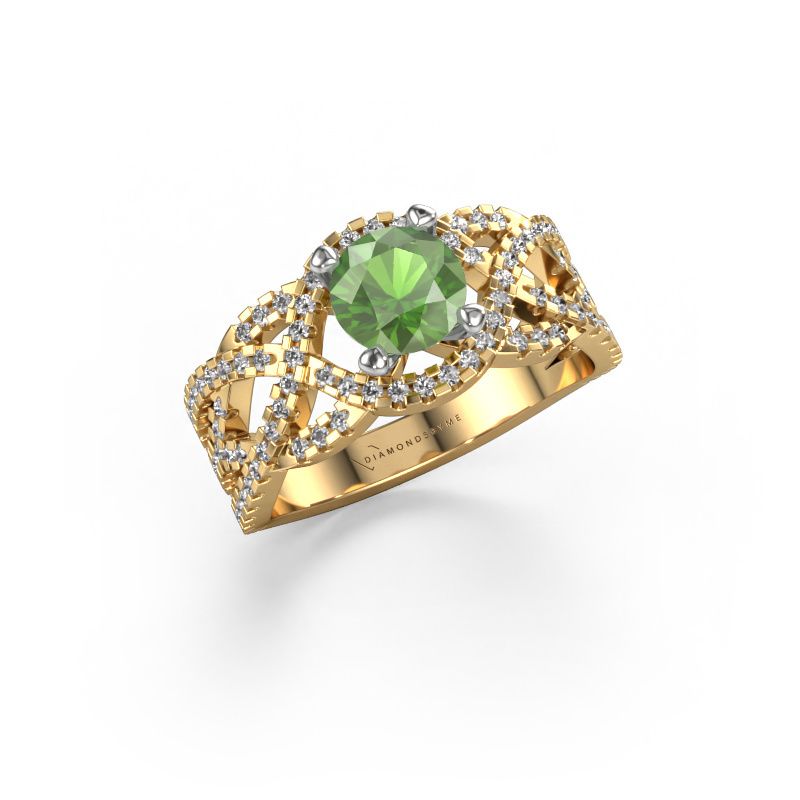 Ring Jeni 585 Gold Turmalin grün 6.5 mm