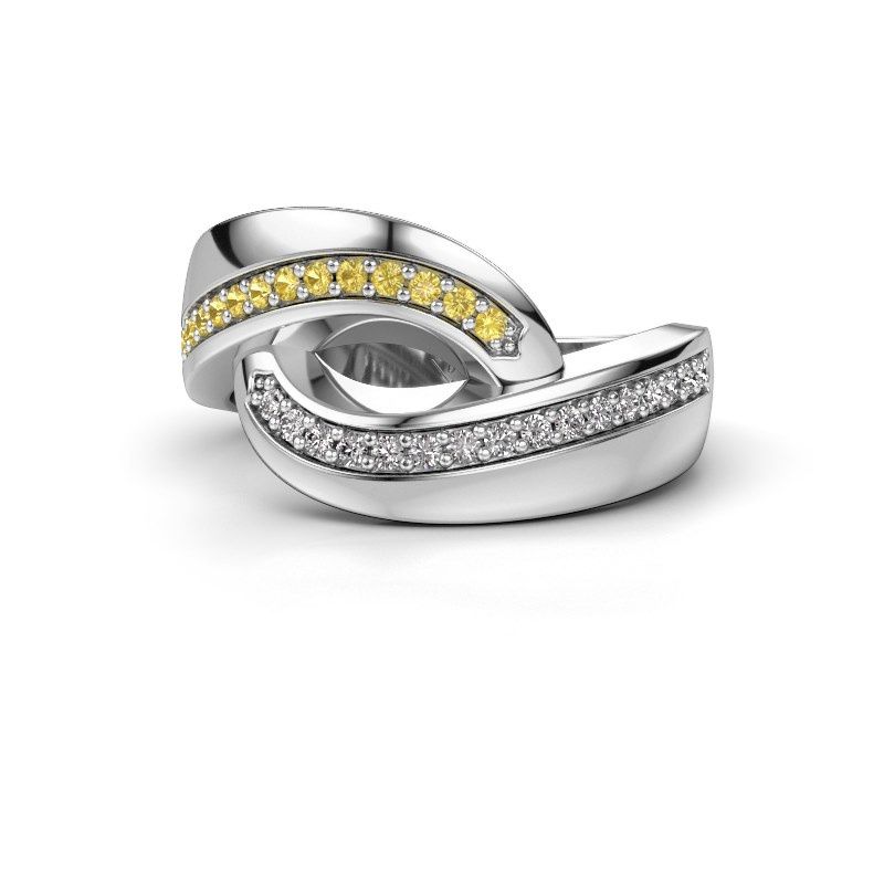 Image de Bague Sharita<br/>585 or blanc<br/>Saphir jaune 1.2 mm