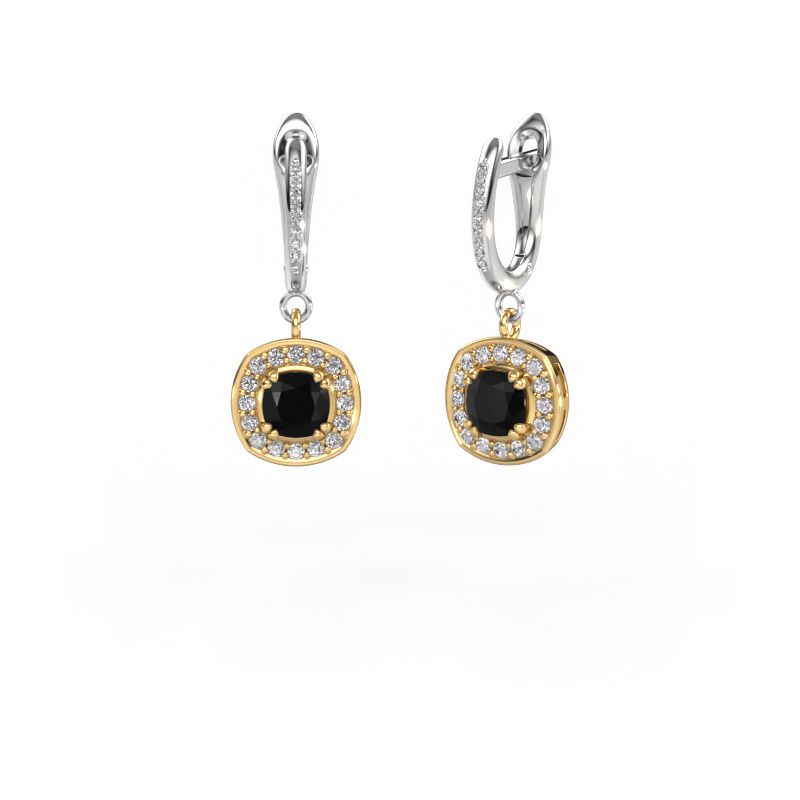 Pendants d'oreilles Marlotte 2 585 or jaune diamant noir 1.765 crt