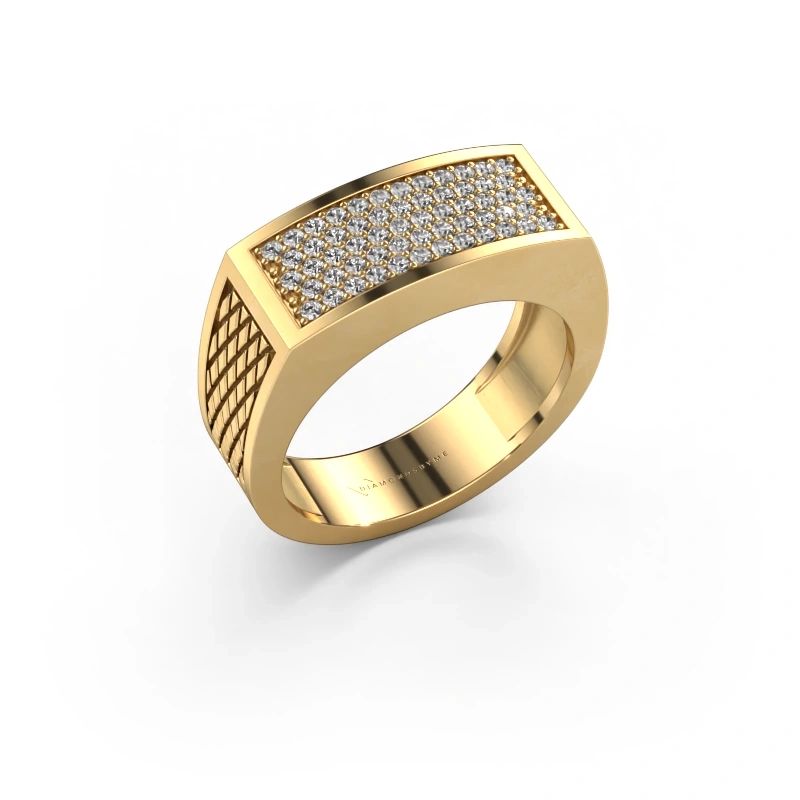 Men's ring Erwin 585 gold zirconia 1.2 mm