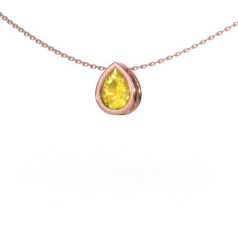 Pendant Lavon PER 585 rose gold yellow sapphire 8x6 mm