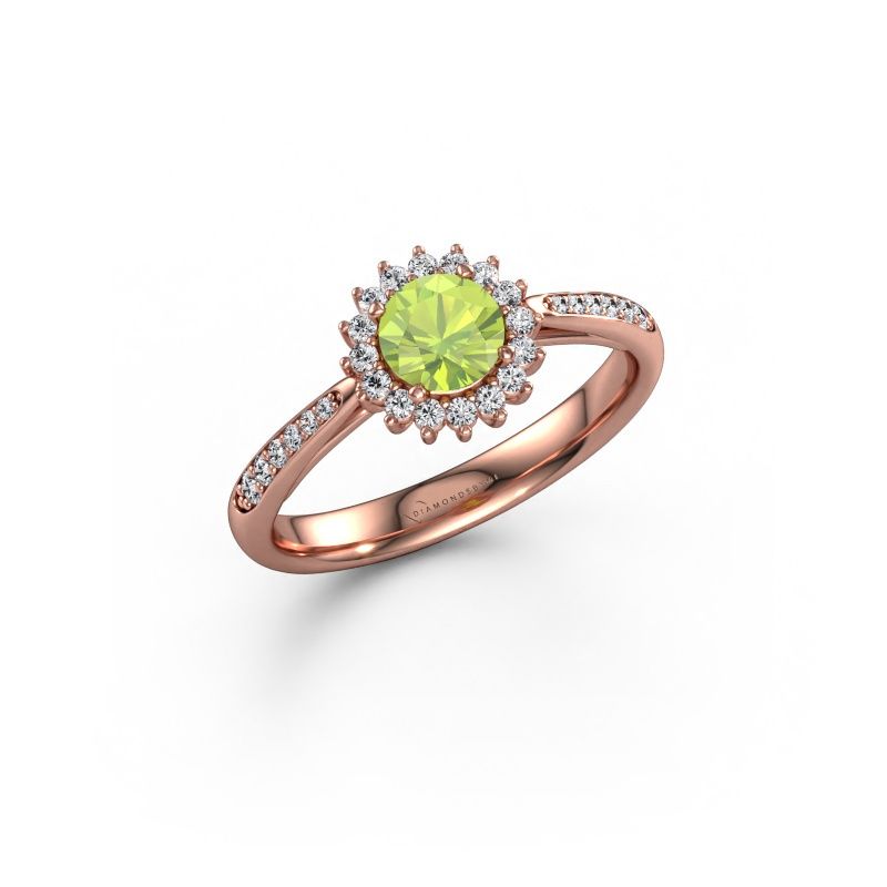 Engagement ring Tilly RND 2 express 585 rose gold peridot 5 mm