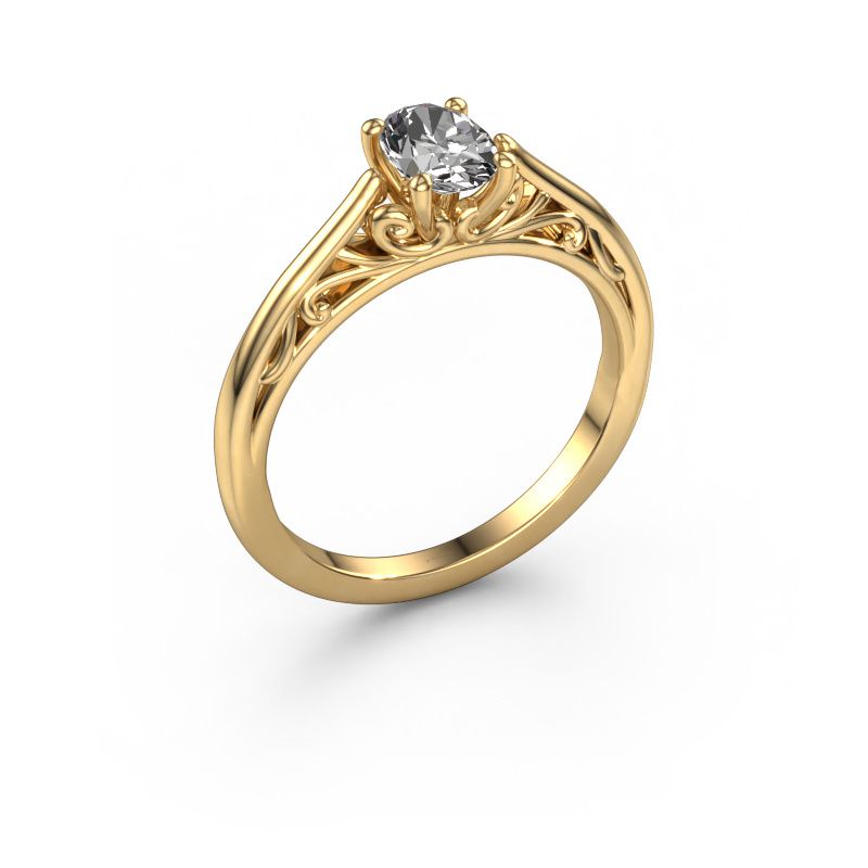 Engagement ring Shannon ovl 585 gold diamond 0.80 crt