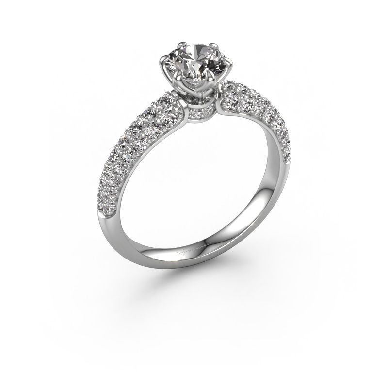 Verlovingsring Meryl 585 witgoud zirkonia 5.7 mm